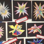Student work using Virtually Montessori's geometry star lesson