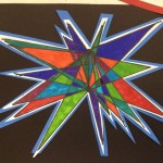 Student work from Virtually Montessori's Create a Geometry Star lesson plan