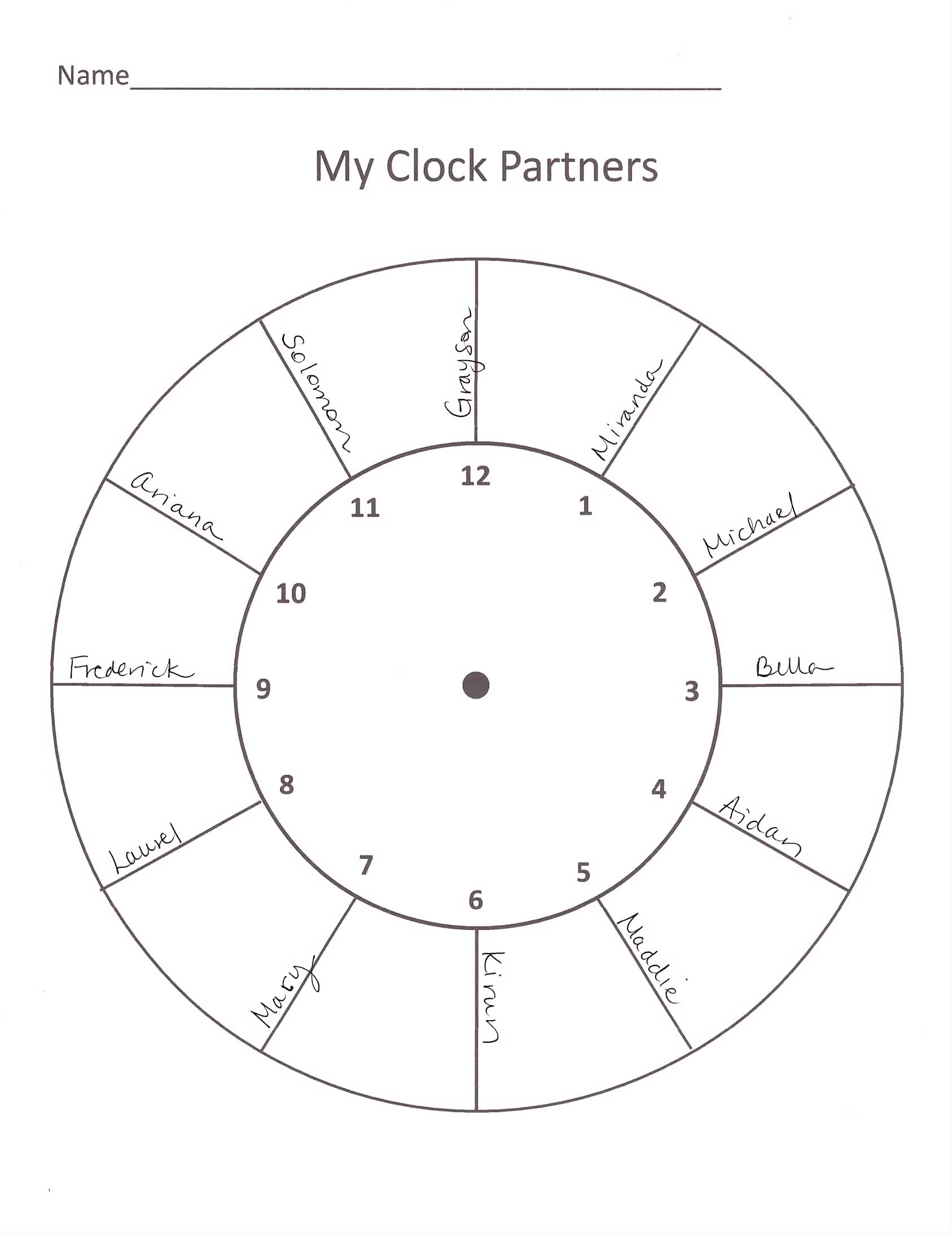 Clock Partner Template Free