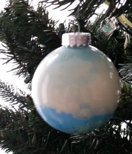 painted glass ball ornament