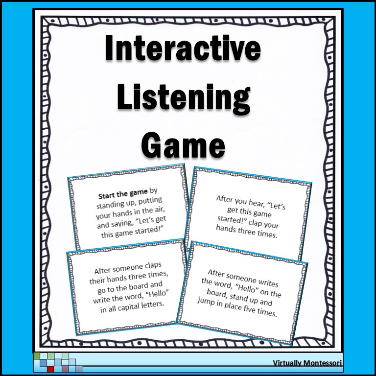 Interactive Listening Game Free by Virtually Montessori